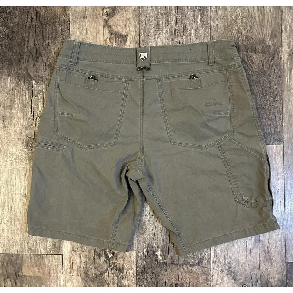 KUHL Ramblr Short Men’s Size 36 8” Outdoor Hiking Patina Dye Gun Metal Green
